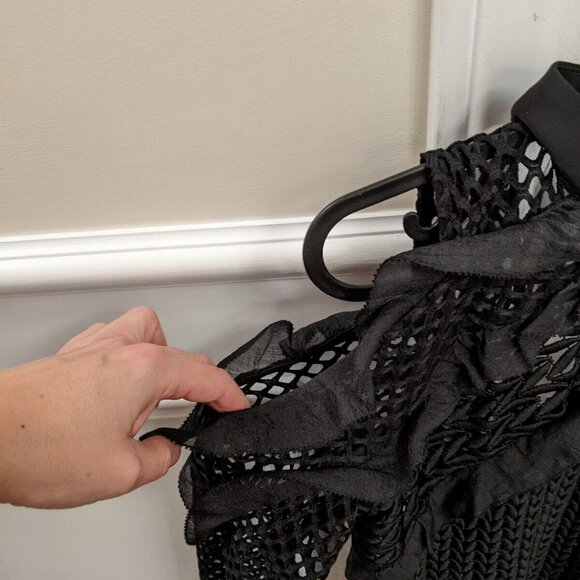 Self Portrait women's long sleeve black top in size 8 - Picture 11 of 12